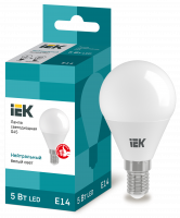Лампа светодиодная G45 шар 5Вт 230В 4000К E14 IEK