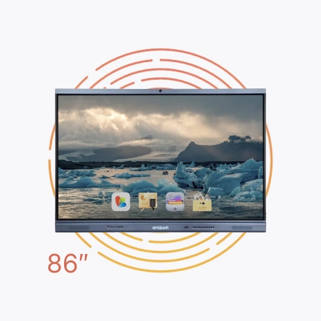 Интерактивная панель AnTouch ANTP-86-20iсG3.1/1245U 86", ANDROID 14.0, 8 Гб / 128 Гб, 4К, 400 лм, камера 13 Мп, 8 микрофонов, датчик движения, Type-С, Miracast, Dlna, AirPlay, WI-FI в комплекте с OPS i5-1245U / 8 Гб / 256 Гб NVME (МЭШ 2024) – №2