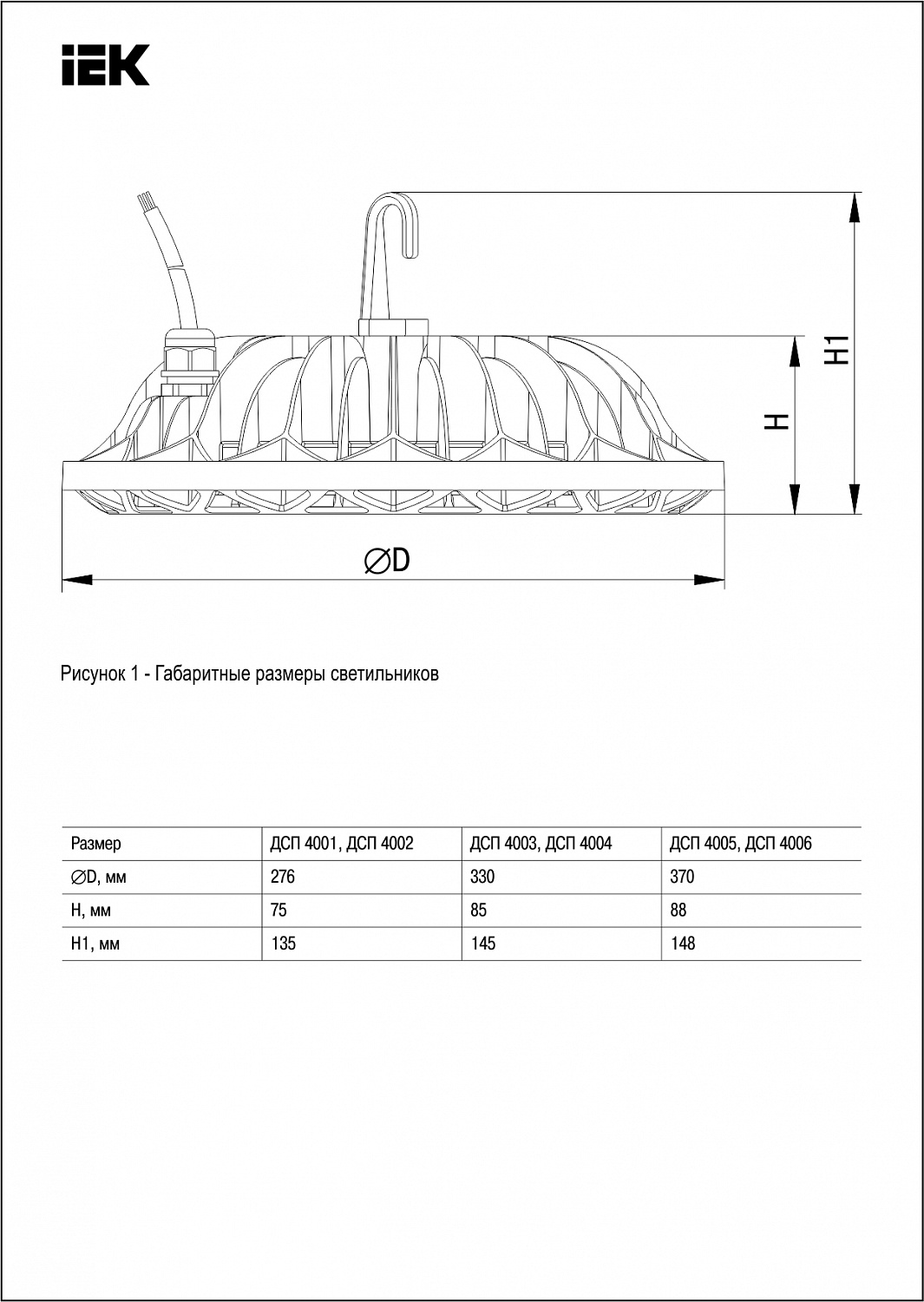 Светильник светодиодный ДСП 4004 150Вт 6500К IP65 алюминий IEK