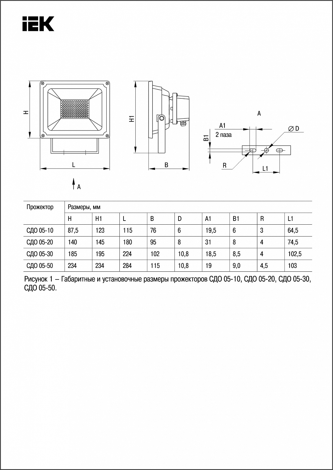 Прожектор светодиодный СДО 05-20 SMD IP65 серый IEK