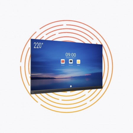 Светодиодный экран QStech All-in-One XWALL PLUS 220-25, шаг пикселя 2.54 мм, разрешение 1920х1080, размер 4893x2862x31 мм, яркость 550 нит, ОС Android, встроенная звуковая система 2х30 Вт, интегрированный контроллер. Интерфейсы – HDMI, USB-A, USB-C, WI-FI – №1