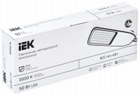 Светильник светодиодный ДКУ 1004-50Ш 3000К IP65 серый IEK